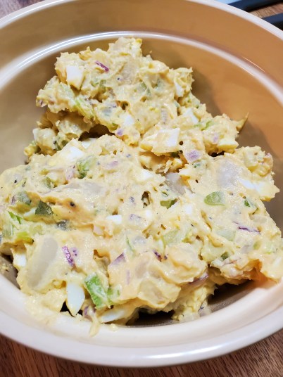Lightened Up Deviled Egg Potato Salad
